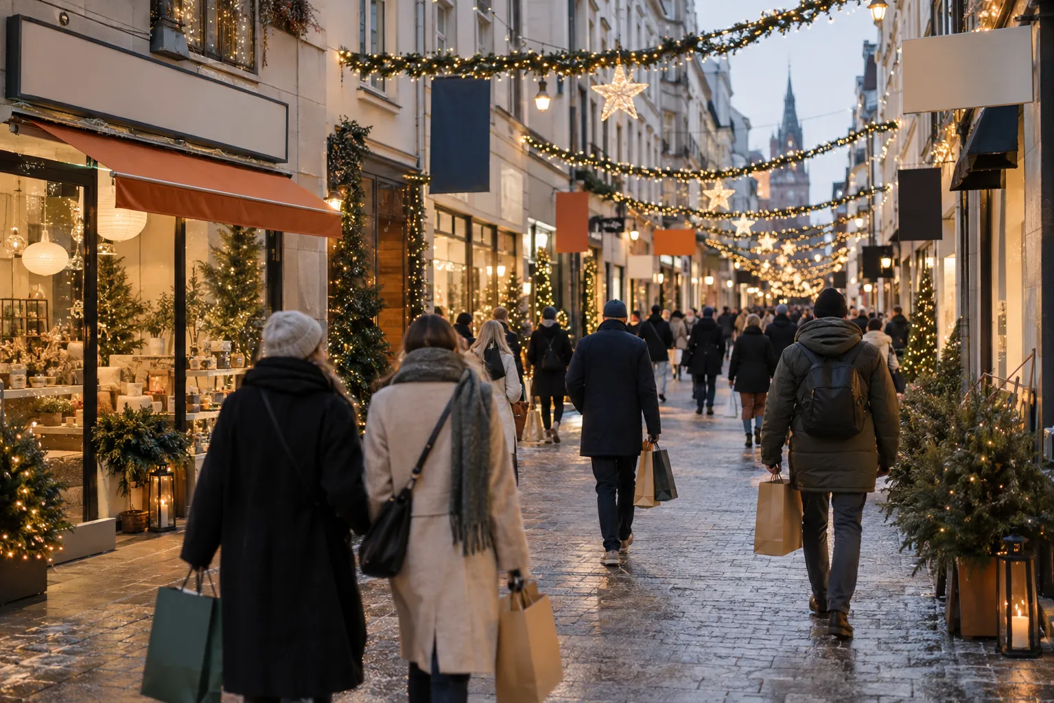 Travel handlegate med julebelysning